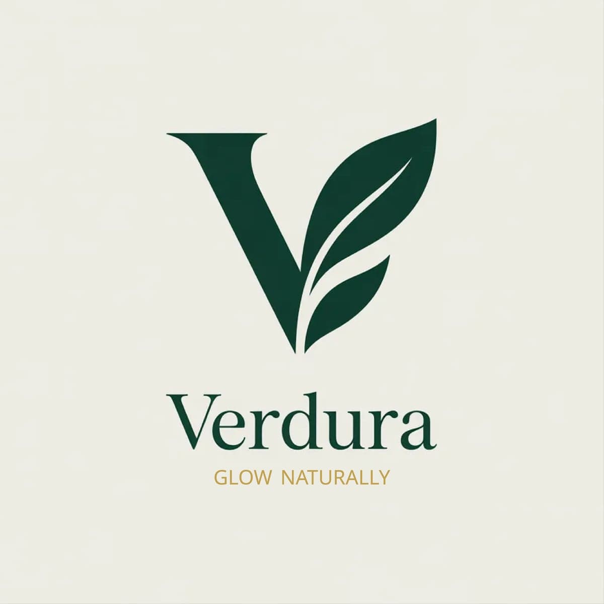 The finished Verdura logo lockup on a cream background